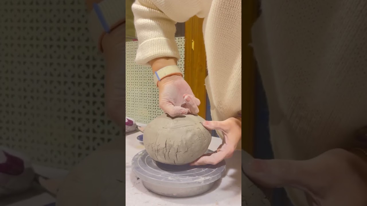 Seramik çamurunda,çatlak bir görünüm sağlamak için izleyin🎈