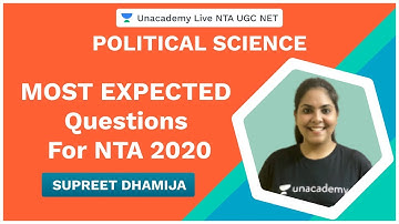 Live Quiz | Political Science | NTA UGC NET 2020 | Supreet Dhamija | Unacademy Live