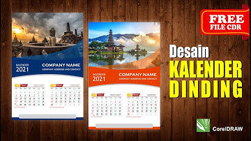 Desain Kalender Dinding 2021 dengan Coreldraw - (Free CDR)