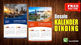 Desain Kalender Dinding 2021 dengan Coreldraw - (Free CDR) Desain Kalender Dinding 2021 dengan Coreldraw - (Free CDR)