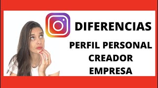 ⚠Diferencia entre cuenta de CREADOR o de EMPRESA en INSTAGRAM