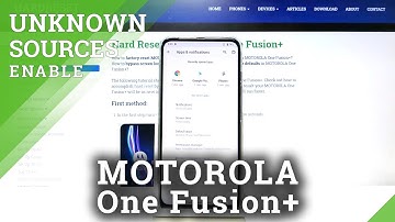 How to Allow Unknown Sources in MOTOROLA One Fusion+ - Enable Unofficial Sources