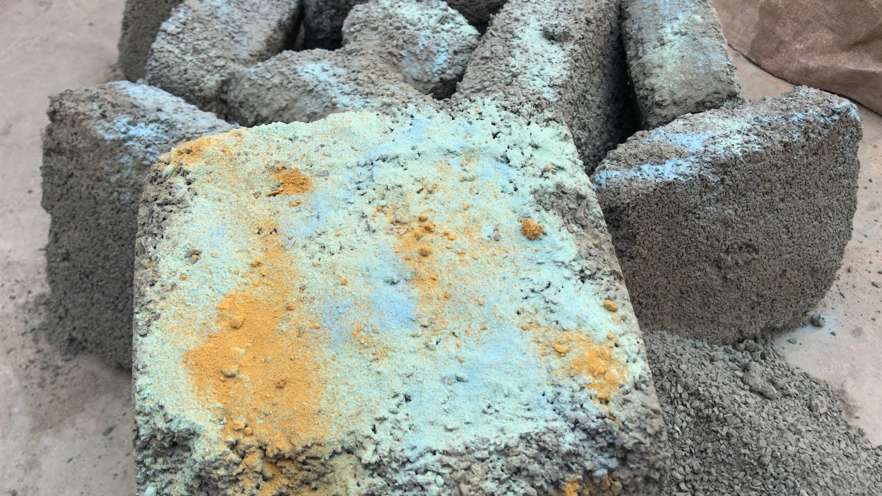 Grey concrete dry floor crumbling &water pool crumbling 🔥satisfying relaxing video uff it’s smell 🤤