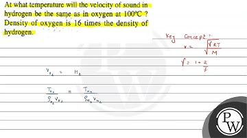 At what temperature will the velocity of sound in hydrogen be the s...