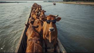CRUCE DE VACAS PARIDAS, cow unloading