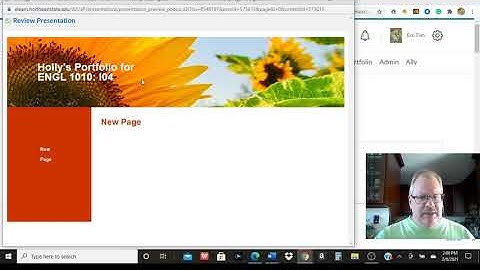 YouTube Video #7--ENGL 1010: I04 (S21)--Creating your D2L ePortfolio