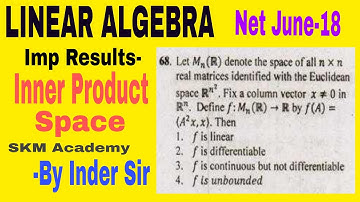 Linear algebra CSIR NET june-2018(Mathe), code-B,Q-66; code-A,Q-68; code-C,Q-70