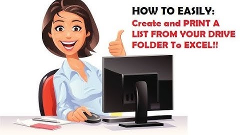 How to Create a Printable List from Your Folder Contents in Excel - EASY