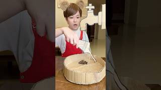 The cardboard ice cream gets dirty!
