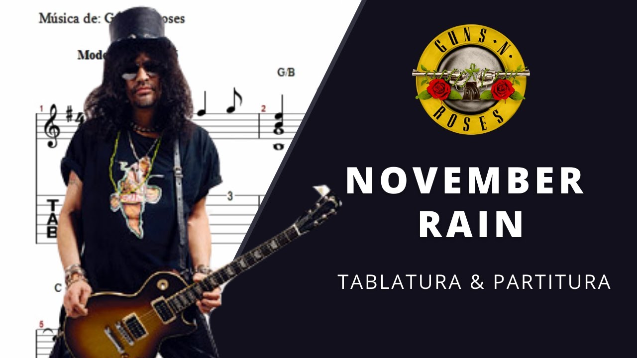 November Rain Guns N' Roses Tablatura & Partitura Fingerstyle