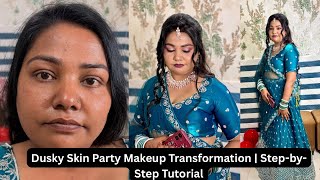 Dusky Skin Par Flawless Party Makeup Kaise Karein? 😍✨|| party Makeup for dusky skin