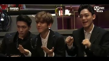 161202 EXO 엑소 Reaction to Cheer Up + TT - TWICE @ 2016 MAMA Mildred ReMasterson