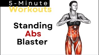 5 Minute Workout (STANDING ONLY) to lose BELLY FAT