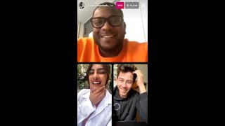 Priyanka Chopra and Nick Jonas Instagram live Chicken and Biscuits Broadway