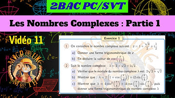 Forme trigonométrique d’un nombre complexe — Nombres Complexes — Exercice —  2BAC PC/SVT