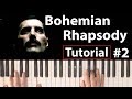 Como tocar "Bohemian Rhapsody"(Queen) - Parte 2/4 - Piano tutorial, partitura y Mp3
