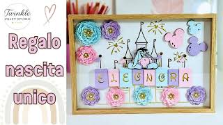 Shadow Box Personalizzata Bambina Regalo Nascita Fatto A Mano