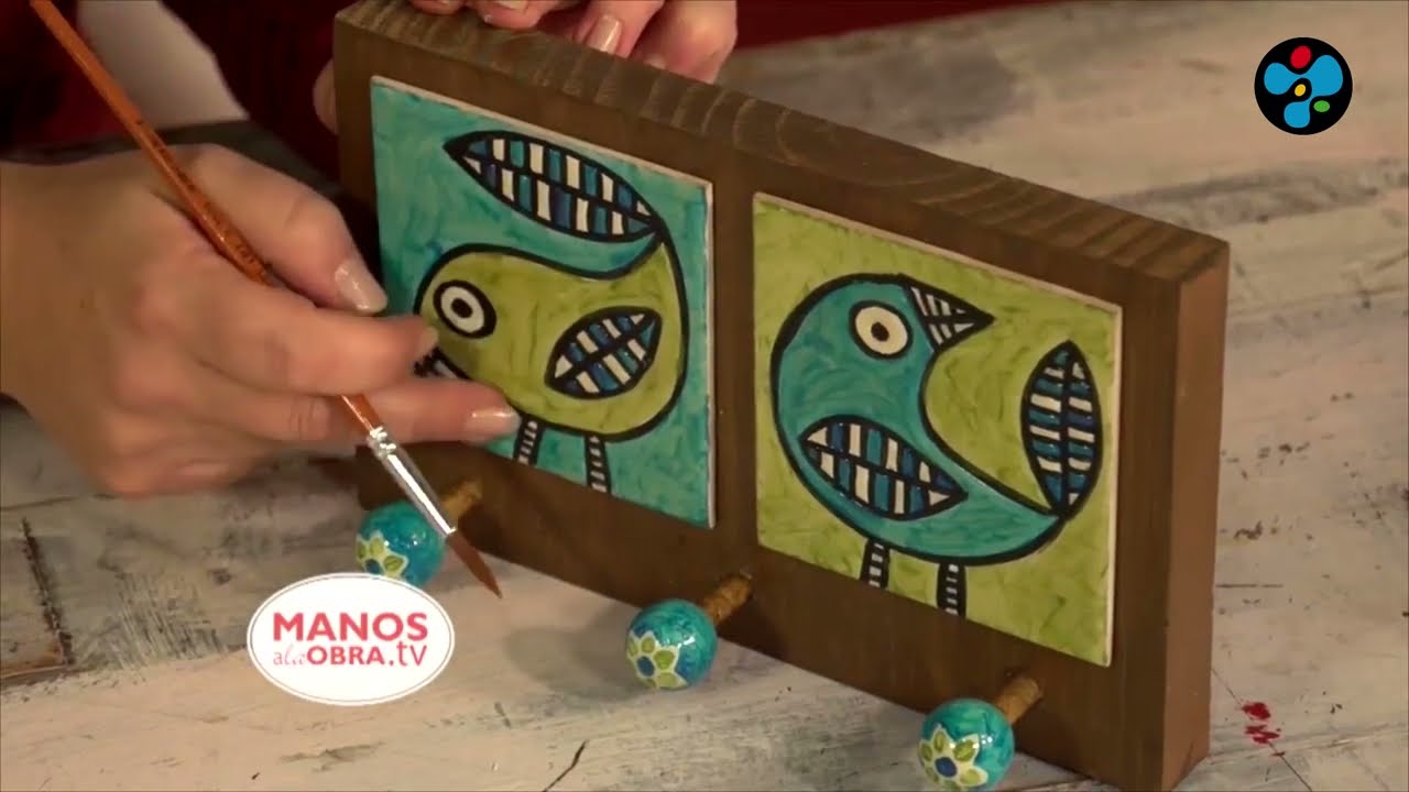 Perchero imitación mayólica