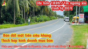 Kh1927 Bán đất đẹp mặt tiền đường nhựa tỉnh lộ 864 gần chùa bà mẹ nam Hải tiền Giang alo 🌹0944773589