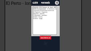 📘 489 - QUESTÃO DE PORTUGUÊS PARA CONCURSO. #quiz #concurso #portugues #simulado #teste