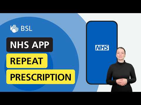 How to request a repeat prescription in the NHS App (BSL)