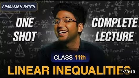 Linear Inqualities Class 11 One Shot || Prarambh Batch || By Shobhit Sir 🔥