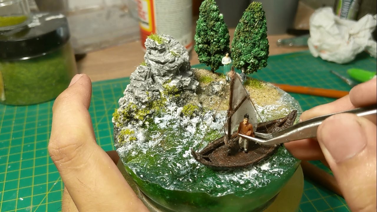 DIY - How To Make an Ocean Diorama With Resin, Clay and Cement, Polymer ...