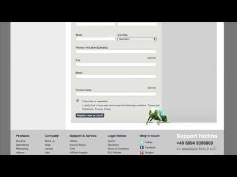 Registration Tutorial (Domaindiscount24.com)