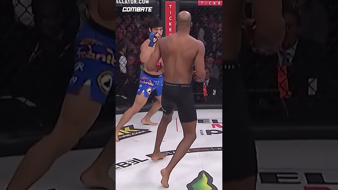 MICHAEL PAGE AFUNDA JOELHO DE GOITI YAMAUCHI NO BELLATOR 292 | #shorts | Combate.globo