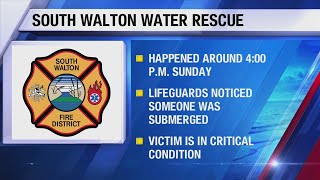 One person in critical condition after water rescue