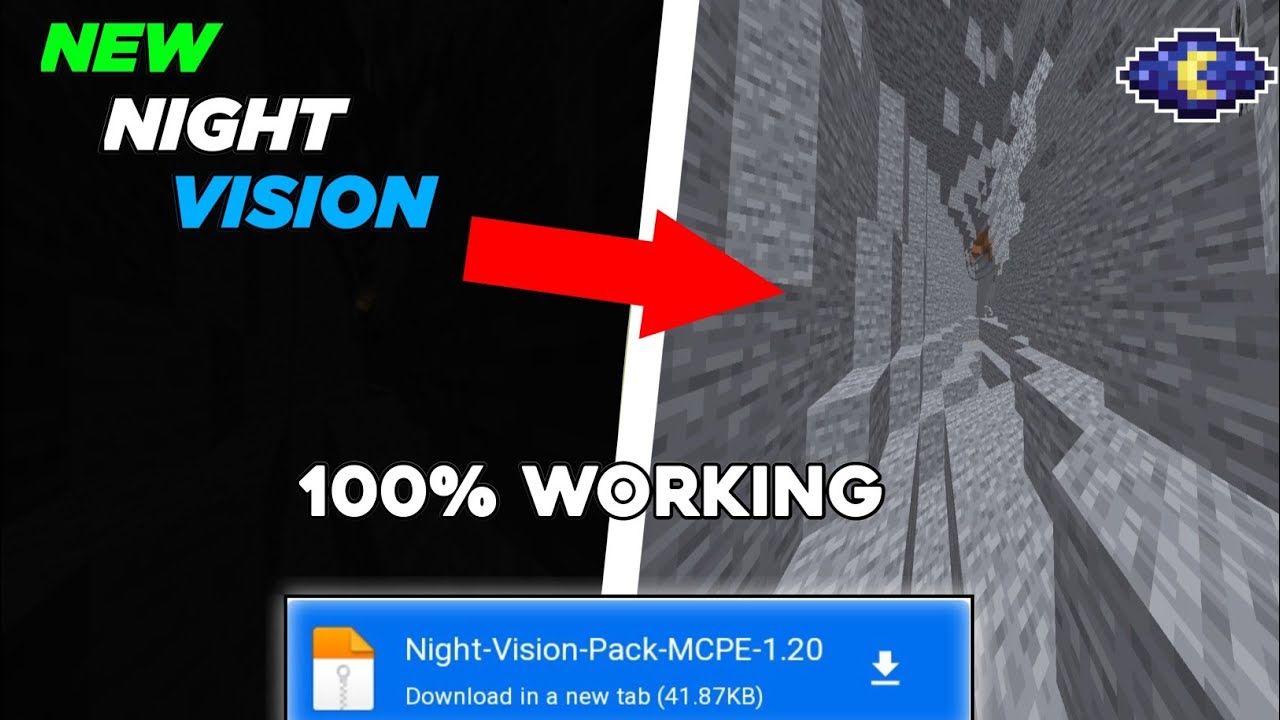 New Night Vision Texture Pack For Minecraft Pe Latest Night Vision Texture Pack For Mcpe YouTube