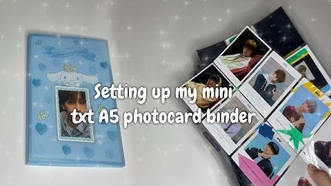 Setting up a mini A5 binder for my TXT collection 💕