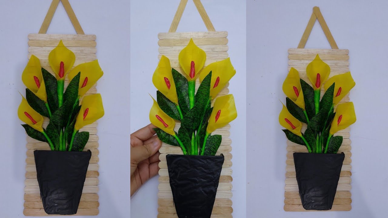 DIY Bunga  Calla Lili Hiasan  Dinding dari  Plastik  Kresek  