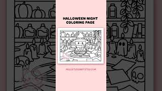 Halloween Kitten Moment - Fun Spooky Coloring Page