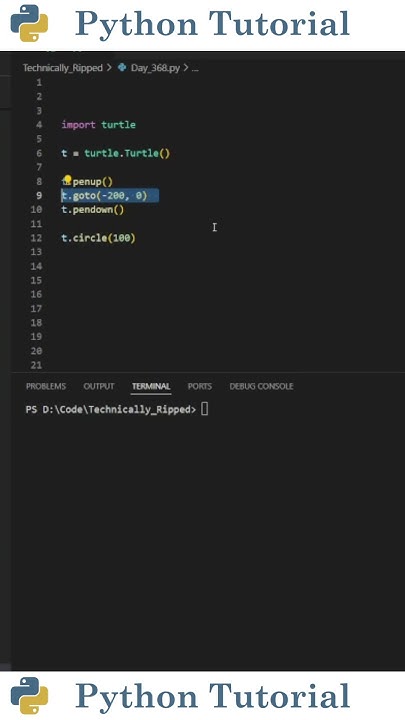 How To Draw A Circle In Python With Turtle | Python Tutorial - YouTube