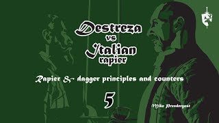 Destreza vs Italian 2019 - 5 Rapier and dagger principles and counters