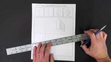 Two Point Perspective Project Letter "E" Worksheet Video Guide