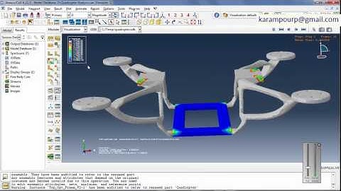 Simulation Quadcopter Structure Analysis in abaqus