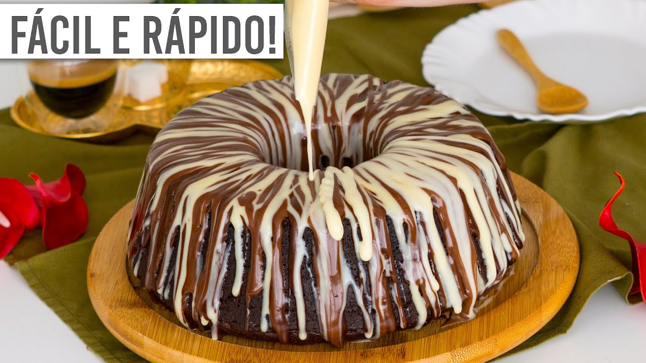 BOLO DE LIQUIDIFICADOR: 3 CHOCOLATES (Fofinho! Receita Simples!) - Cozinha do Bom Gosto - Gabi Rossi
