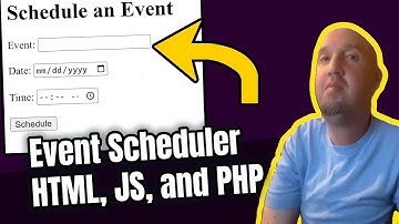 Event Scheduler App With HTML, JavaScript, PHP Tutorial.