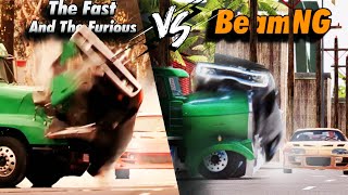 Movie Crash Scenes vs. BeamNG.Drive | Side-by-Side Comparison #2
