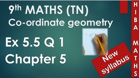 9th maths chapter 5 exercise 5.5 question 1 centroid coordinate geometry tn samacheer hiba maths