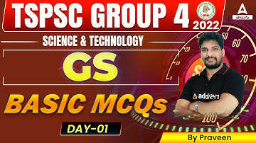 Telangana (TSPSC) GROUP 4 2022 | Science And Technology Basic MCQs | General Science | DAY 1