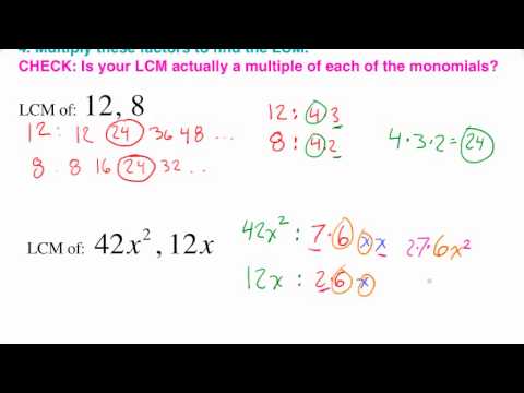 How To Find Gcf And Lcm Of Monomials