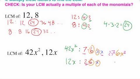 Finding the LCM of monomials