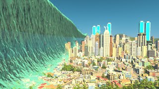 Coastal Metropolis Destroyed by Mega Tsunami | Cities Skylines Tsunami #268