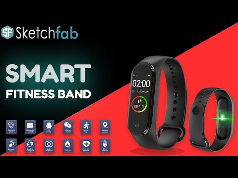 SKETCHFAB M4/M3 Smart Band Fitness Tracker| Watch Heart Rate | Activity Tracker | Cheap fitness band