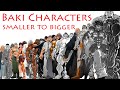 Baki Characters Size Comparison - Smaller to Bigger