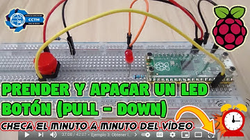 💡 +🐍 Apagar y prender un LED con botón (Pull-down) | Raspberry Pi Pico | Micropython | Desde cero