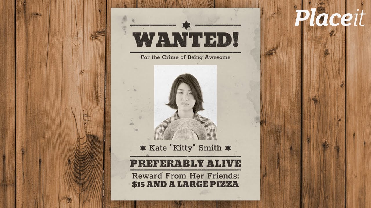 create a wanted poster template